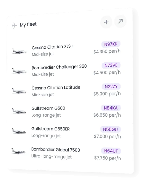 My fleet list